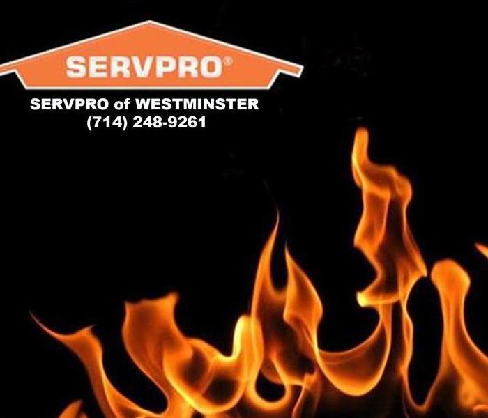 Image of flames with SERVPRO logo 
